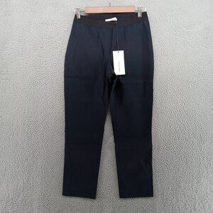Liviana Conti Pants Womens 42 Navy Blue Elastic Waist Transit Athleisure Trouser